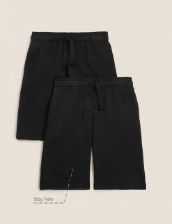 M&S Collection 2pk Unisex Sport School Shorts (2-16 Yrs) -Cheap School Uniform Store SD 04 T76 2400 Y0 X EC 90