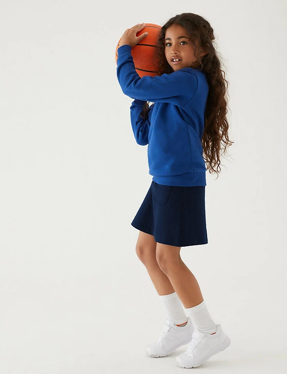 M&S Collection Shorts Girls' Cotton With Stretch Sports School Skorts (2-16 Yrs) 3 M&S Collection Shorts Girls' Cotton With Stretch Sports School Skorts (2-16 Yrs)