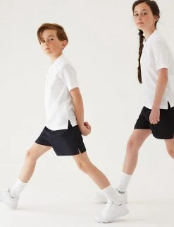 M&S Collection 2pk Unisex Pure Cotton School Shorts (2-16 Yrs) -Cheap School Uniform Store SD 04 T76 3234 Y0 X EC 0