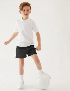 M&S Collection 2pk Unisex Pure Cotton School Shorts (2-16 Yrs) -Cheap School Uniform Store SD 04 T76 3234 Y0 X EC 2