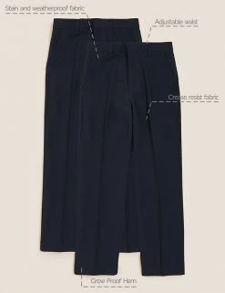 M&S Collection 2pk Boys' Regular Leg School Trousers (2-18 Yrs) -Cheap School Uniform Store SD 04 T76 3632 F0 X EC 90