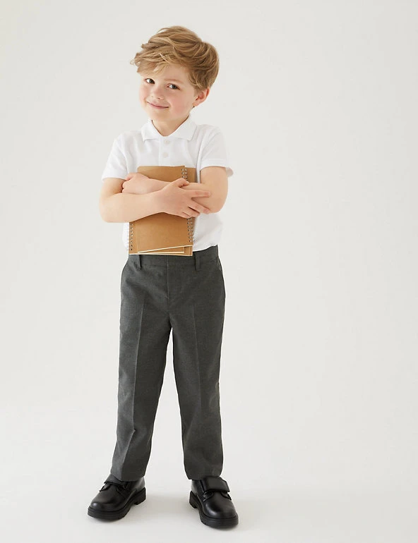 M&S Collection 2pk Boys' Easy Dressing School Trousers (3-18 Yrs) 3 M&S Collection 2pk Boys' Easy Dressing School Trousers (3-18 Yrs)