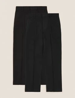M&S Collection 2pk Boys' Easy Dressing School Trousers (3-18 Yrs) 21 M&S Collection 2pk Boys' Easy Dressing School Trousers (3-18 Yrs) -Cheap School Uniform Store SD 04 T76 3635 Y0 X EC 90