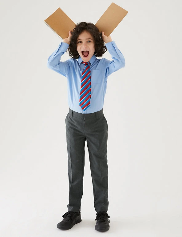 2pk Boys' Slim Leg School Trousers (2-18 Yrs) M&S Collection 2pk Boys' Slim Leg School Trousers (2-18 Yrs) -Cheap School Uniform Store SD 04 T76 3643L T0 X EC 0