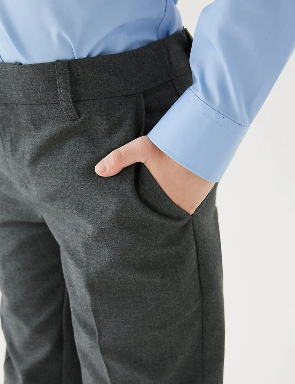 2pk Boys' Slim Leg School Trousers (2-18 Yrs) M&S Collection 2pk Boys' Slim Leg School Trousers (2-18 Yrs) -Cheap School Uniform Store SD 04 T76 3643L T0 X EC 4