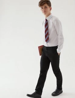 M&S Collection 2pk Boys' Slim Leg School Trousers (2-18 Yrs)