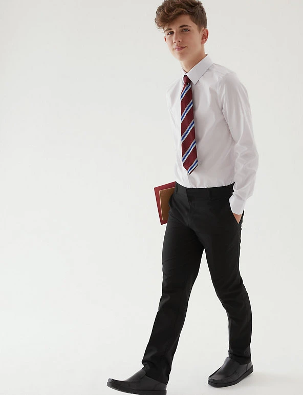 2pk Boys' Slim Leg School Trousers (2-18 Yrs) M&S Collection 2pk Boys' Slim Leg School Trousers (2-18 Yrs) -Cheap School Uniform Store SD 04 T76 3643L Y0 X EC 0