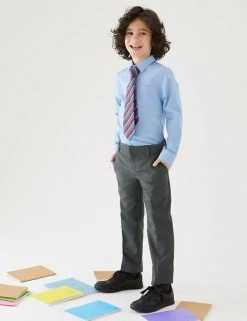 M&S Collection 2pk Boys' Slim Leg Plus Fit School Trousers (2-18 Yrs) -Cheap School Uniform Store SD 04 T76 3643P T0 X EC 0