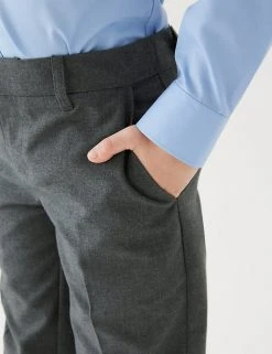 M&S Collection 2pk Boys' Slim Leg Plus Fit School Trousers (2-18 Yrs) -Cheap School Uniform Store SD 04 T76 3643P T0 X EC 4