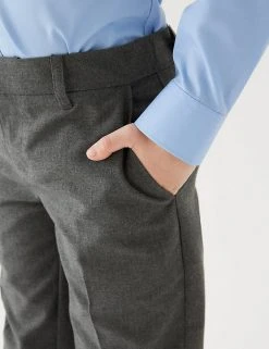 M&S Collection Boys' 2pk Slim Leg School Trousers (2-18 Yrs) 13 M&S Collection Boys' 2pk Slim Leg School Trousers (2-18 Yrs) -Cheap School Uniform Store SD 04 T76 3643 T0 X EC 4