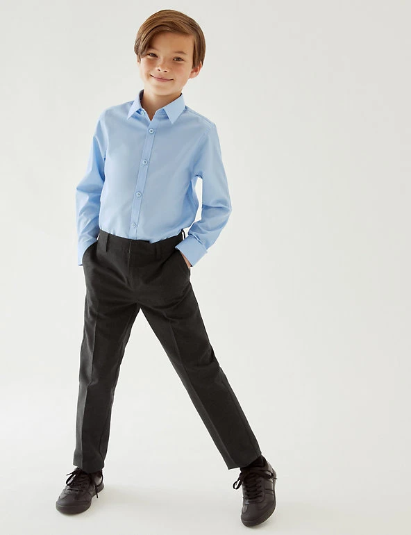 Boys' 2pk Slim Leg School Trousers (2-18 Yrs) M&S Collection Boys' 2pk Slim Leg School Trousers (2-18 Yrs) -Cheap School Uniform Store SD 04 T76 3643 VP X EC 0