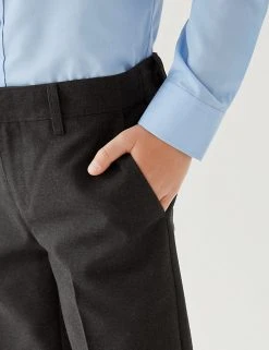 M&S Collection Boys' 2pk Slim Leg School Trousers (2-18 Yrs) 19 M&S Collection Boys' 2pk Slim Leg School Trousers (2-18 Yrs) -Cheap School Uniform Store SD 04 T76 3643 VP X EC 4