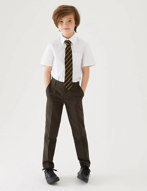 Boys' 2pk Skinny Leg School Trousers (2-18 Yrs) M&S Collection Boys' 2pk Skinny Leg School Trousers (2-18 Yrs) -Cheap School Uniform Store SD 04 T76 3644 VP X EC 0
