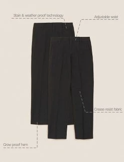 M&S Collection Boys' 2pk Skinny Leg School Trousers (2-18 Yrs) 8 M&S Collection Boys' 2pk Skinny Leg School Trousers (2-18 Yrs) -Cheap School Uniform Store SD 04 T76 3644 VP X EC 90