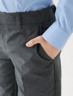 M&S Collection 2pk Boys' Slim Leg Slim Fit School Trousers (2-18 Yrs) -Cheap School Uniform Store SD 04 T76 3645 T0 X EC 4