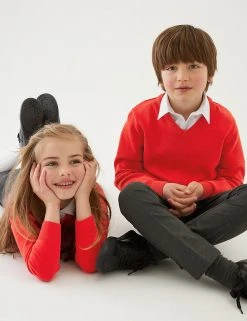 M&S Collection Jumpers 2pk Unisex Pure Cotton School Jumper (3-18 Yrs) -Cheap School Uniform Store SD 04 T76 3919 B0 X EC 0