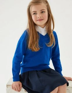 M&S Collection Jumpers 2pk Unisex Pure Cotton School Jumper (3-18 Yrs) -Cheap School Uniform Store SD 04 T76 3919 E0 X EC 1