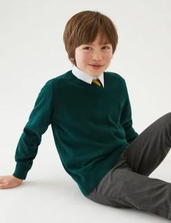 M&S Collection Jumpers 2pk Unisex Pure Cotton School Jumper (3-18 Yrs) -Cheap School Uniform Store SD 04 T76 3919 J0 X EC 1