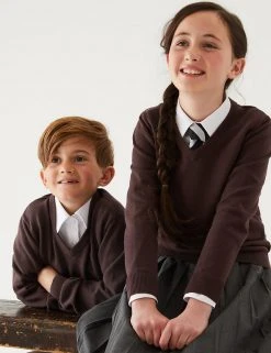M&S Collection Jumpers 2pk Unisex Pure Cotton School Jumper (3-18 Yrs) -Cheap School Uniform Store SD 04 T76 3919 N0 X EC 0