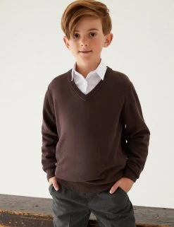 M&S Collection Jumpers 2pk Unisex Pure Cotton School Jumper (3-18 Yrs) -Cheap School Uniform Store SD 04 T76 3919 N0 X EC 2