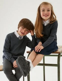 M&S Collection Jumpers 2pk Unisex Pure Cotton School Jumper (3-18 Yrs) -Cheap School Uniform Store SD 04 T76 3919 T0 X EC 0