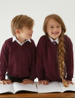 M&S Collection Jumpers 2pk Unisex Pure Cotton School Jumper (3-18 Yrs) -Cheap School Uniform Store SD 04 T76 3919 XM X EC 0
