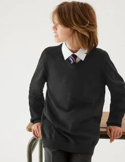 M&S Collection Jumpers 2pk Unisex Pure Cotton School Jumper (3-18 Yrs) -Cheap School Uniform Store SD 04 T76 3919 Y0 X EC 2
