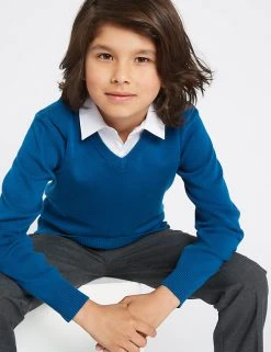 M&S Collection Jumpers Unisex Cotton Rich School Jumper (3-16 Yrs) 16 M&S Collection Jumpers Unisex Cotton Rich School Jumper (3-16 Yrs) -Cheap School Uniform Store SD 04 T76 3920 E0 X EC 2