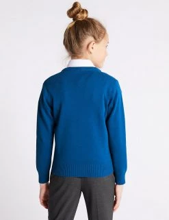 M&S Collection Jumpers Unisex Cotton Rich School Jumper (3-16 Yrs) 17 M&S Collection Jumpers Unisex Cotton Rich School Jumper (3-16 Yrs) -Cheap School Uniform Store SD 04 T76 3920 E0 X EC 3