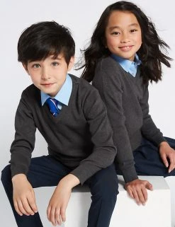 M&S Collection Jumpers Unisex Cotton Rich School Jumper (3-16 Yrs) 19 M&S Collection Jumpers Unisex Cotton Rich School Jumper (3-16 Yrs) -Cheap School Uniform Store SD 04 T76 3920 T0 X EC 0