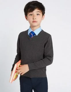 M&S Collection Jumpers Unisex Cotton Rich School Jumper (3-16 Yrs) 21 M&S Collection Jumpers Unisex Cotton Rich School Jumper (3-16 Yrs) -Cheap School Uniform Store SD 04 T76 3920 T0 X EC 1