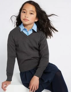 M&S Collection Jumpers Unisex Cotton Rich School Jumper (3-16 Yrs) 22 M&S Collection Jumpers Unisex Cotton Rich School Jumper (3-16 Yrs) -Cheap School Uniform Store SD 04 T76 3920 T0 X EC 2