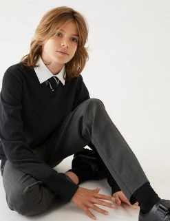 M&S Collection 2pk Unisex Slim Fit Cotton School Jumpers (3-18 Yrs) 14 M&S Collection 2pk Unisex Slim Fit Cotton School Jumpers (3-18 Yrs) -Cheap School Uniform Store SD 04 T76 3921 Y0 X EC 2