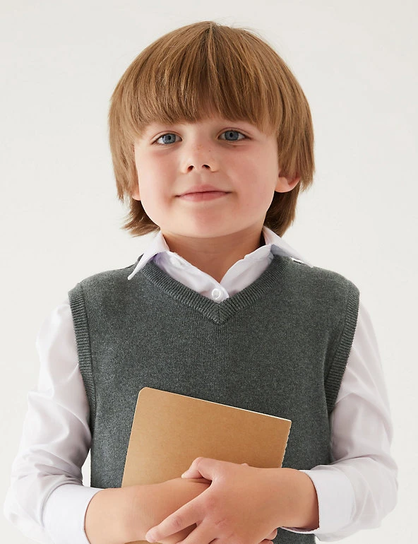 Unisex Pure Cotton School Tank Top (2-18 Yrs) M&S Collection Jumpers Unisex Pure Cotton School Tank Top (2-18 Yrs) -Cheap School Uniform Store SD 04 T76 3922 T0 X EC 2