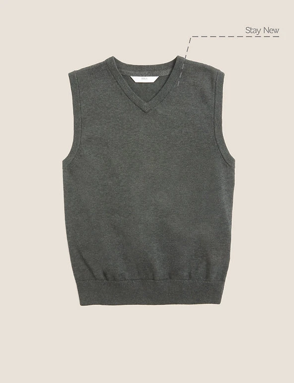 Unisex Pure Cotton School Tank Top (2-18 Yrs) M&S Collection Jumpers Unisex Pure Cotton School Tank Top (2-18 Yrs) -Cheap School Uniform Store SD 04 T76 3922 T0 X EC 90