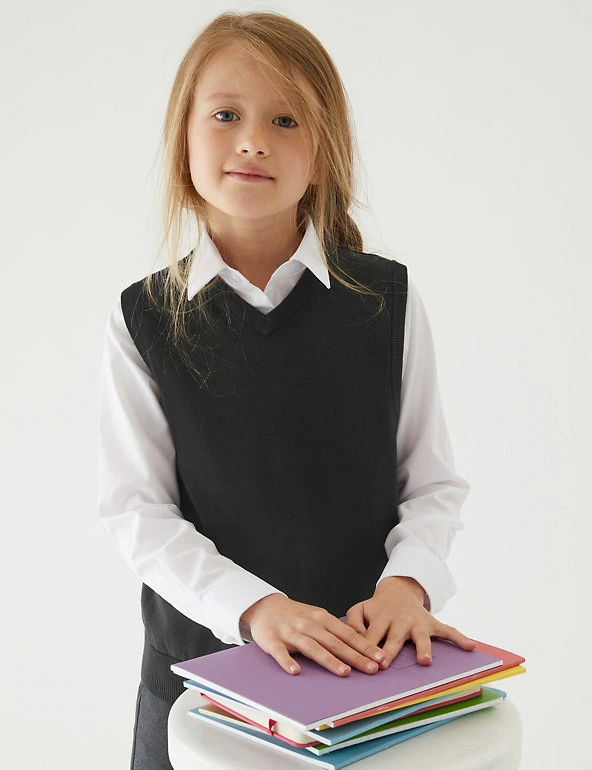 Unisex Pure Cotton School Tank Top (2-18 Yrs) M&S Collection Jumpers Unisex Pure Cotton School Tank Top (2-18 Yrs) -Cheap School Uniform Store SD 04 T76 3922 Y0 X EC 1