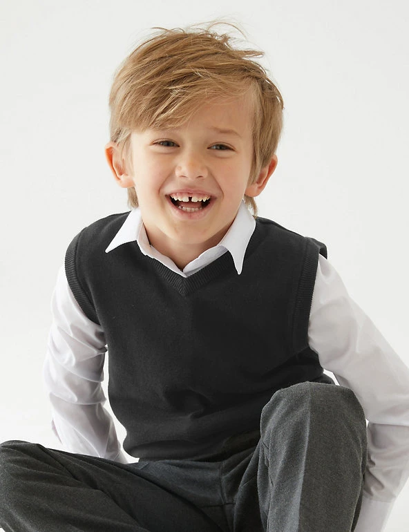 Unisex Pure Cotton School Tank Top (2-18 Yrs) M&S Collection Jumpers Unisex Pure Cotton School Tank Top (2-18 Yrs) -Cheap School Uniform Store SD 04 T76 3922 Y0 X EC 2