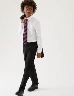 Boys' Regular Leg Plus Fit School Trousers (2-18 Yrs) -Cheap School Uniform Store SD 04 T76 4630P Y0 X EC 0