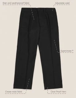 Boys' Regular Leg Plus Fit School Trousers (2-18 Yrs) -Cheap School Uniform Store SD 04 T76 4630P Y0 X EC 90