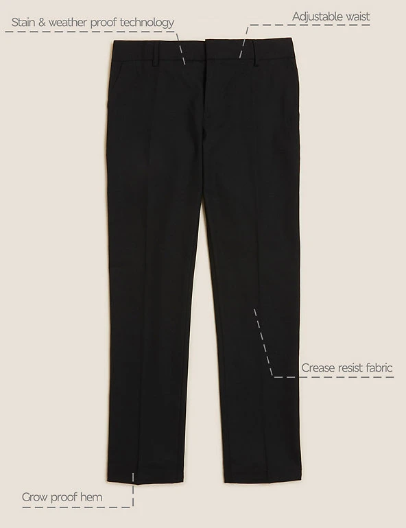 Boys' Skinny Leg Longer Length Trousers (2-18 Yrs) M&S Collection Boys' Skinny Leg Longer Length Trousers (2-18 Yrs) -Cheap School Uniform Store SD 04 T76 4765L Y0 X EC 90