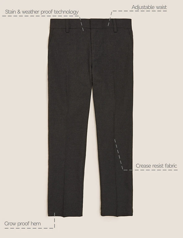Boys' Skinny Leg School Trousers (2-18 Yrs) M&S Collection Boys' Skinny Leg School Trousers (2-18 Yrs) -Cheap School Uniform Store SD 04 T76 4765 T0 X EC 90
