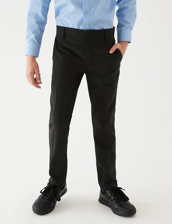 Boys' Skinny Leg School Trousers (2-18 Yrs) M&S Collection Boys' Skinny Leg School Trousers (2-18 Yrs) -Cheap School Uniform Store SD 04 T76 4765 VP X EC 1