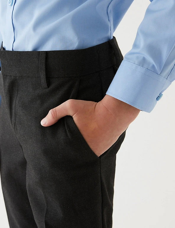 Boys' Skinny Leg School Trousers (2-18 Yrs) M&S Collection Boys' Skinny Leg School Trousers (2-18 Yrs) -Cheap School Uniform Store SD 04 T76 4765 VP X EC 4