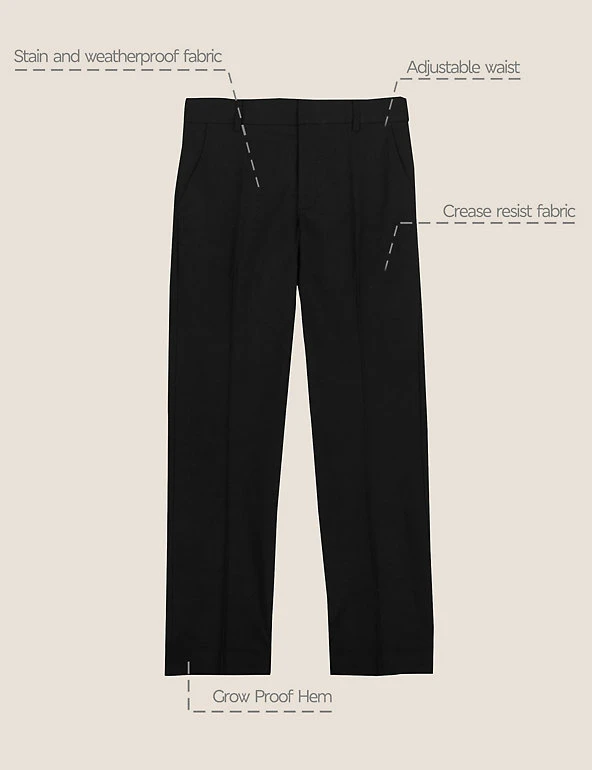 Boys' Slim Leg Longer Length Trousers (2-18 Yrs) M&S Collection Boys' Slim Leg Longer Length Trousers (2-18 Yrs) -Cheap School Uniform Store SD 04 T76 4791L Y0 X EC 90