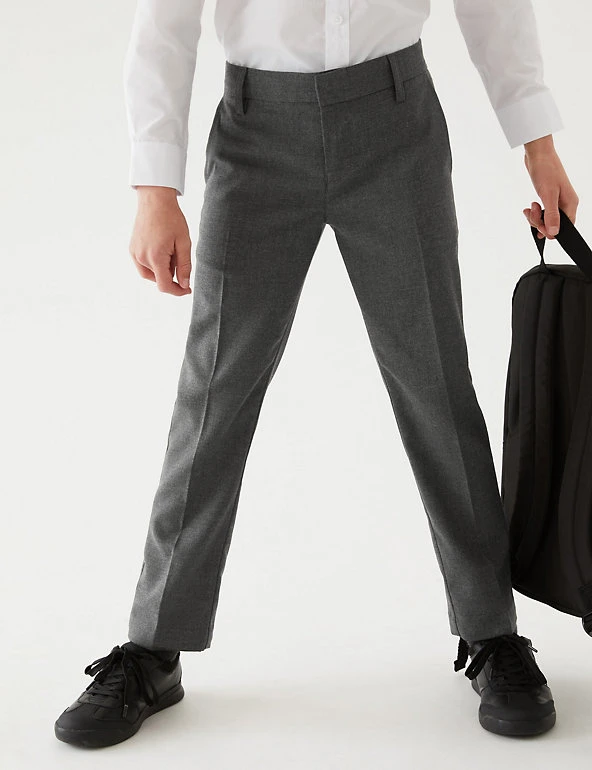 Boys’ Slim Leg School Trousers (2-18 Yrs) M&S Collection Boys’ Slim Leg School Trousers (2-18 Yrs) -Cheap School Uniform Store SD 04 T76 4791 T0 X EC 1