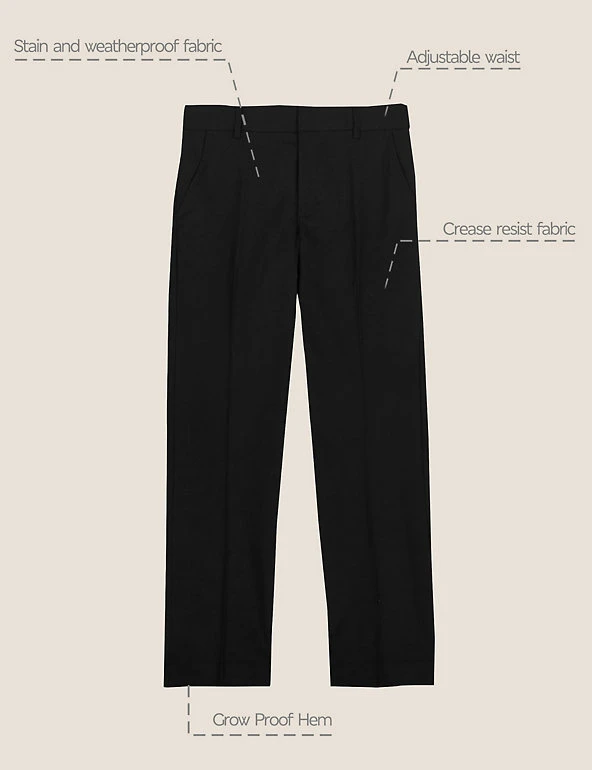 Boys' Slim Leg Slim Fit School Trousers (2-18 Yrs) M&S Collection Boys' Slim Leg Slim Fit School Trousers (2-18 Yrs) -Cheap School Uniform Store SD 04 T76 4792 Y0 X EC 90