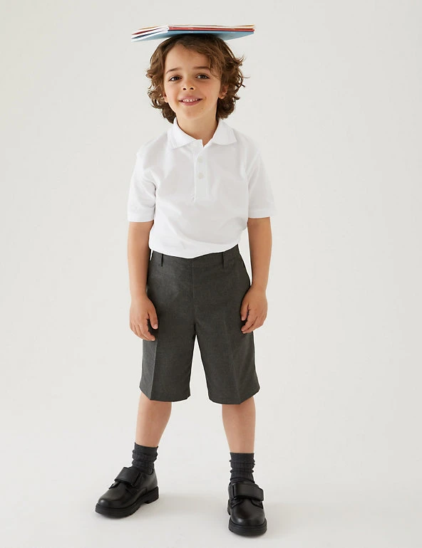 2pk Boys' Easy Dressing School Shorts (3-14 Yrs) M&S Collection 2pk Boys' Easy Dressing School Shorts (3-14 Yrs) -Cheap School Uniform Store SD 04 T76 4912 T0 X EC 0
