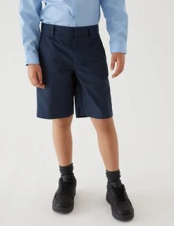 M&S Collection School 2pk Boys' Regular Leg Shorts (2-14 Yrs) -Cheap School Uniform Store SD 04 T76 4918 F4 X EC 1