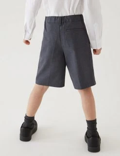 M&S Collection School 2pk Boys' Regular Leg Shorts (2-14 Yrs) -Cheap School Uniform Store SD 04 T76 4918 T0 X EC 2
