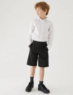 M&S Collection School 2pk Boys' Regular Leg Shorts (2-14 Yrs) -Cheap School Uniform Store SD 04 T76 4918 Y0 X EC 0